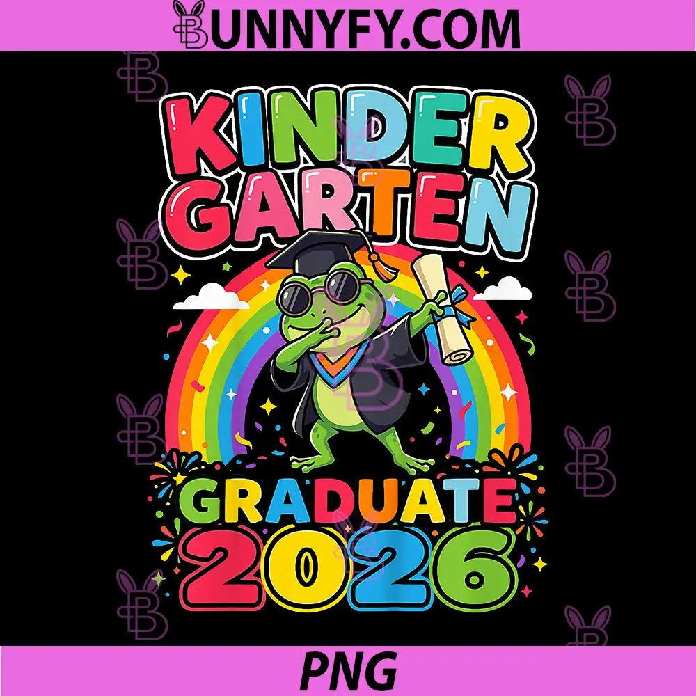 Cute Kindergarten Graduate PNG, 2026 Graduation Frog PNG