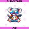 Cute Koala Tourist Photographer PNG, Summer Vacation PNG