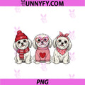 Cute Maltese PNG, Valentine Dog PNG