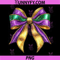 Cute Mardi Gras PNG, Fat Coquette Bow Tuesday PNG