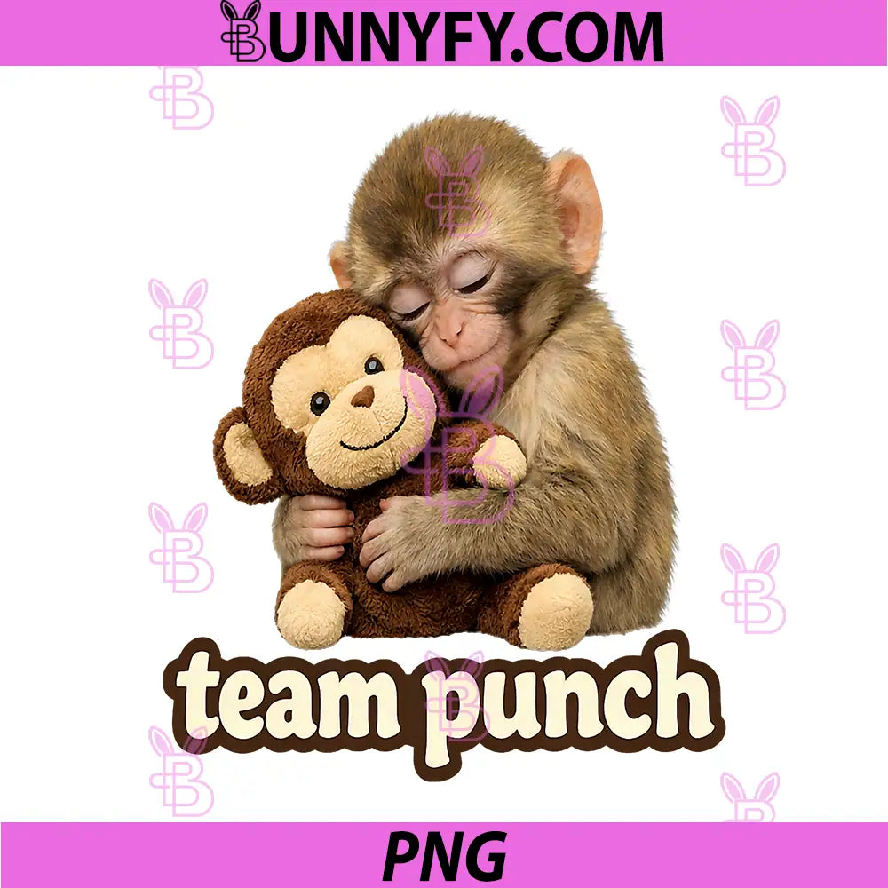 Cute Monkey Punch PNG, Team Punch and Animal Lovers PNG