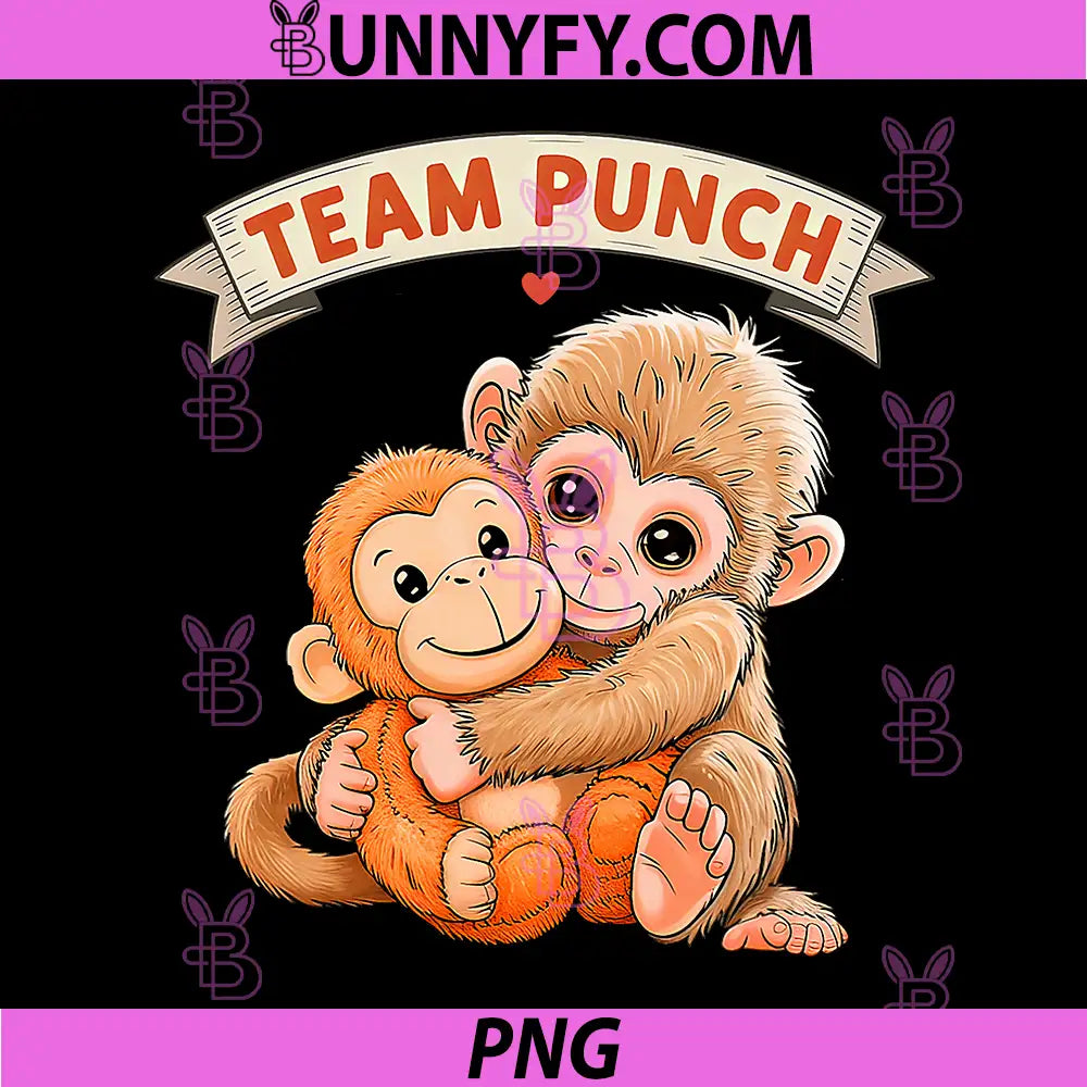 Cute Monkey Punch PNG, Baby Monkey Team Punch PNG