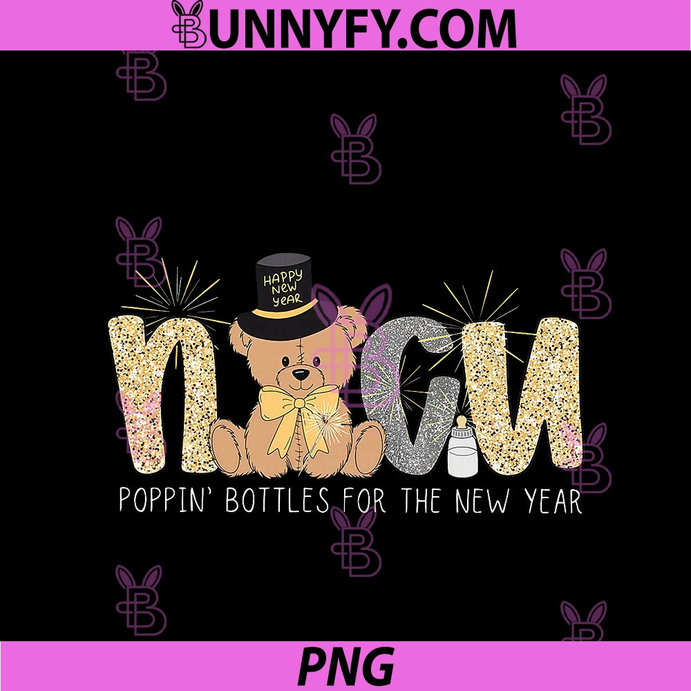 Cute New Year Teddy Bear NICU Nurse PNG, Mother Baby Unit PNG