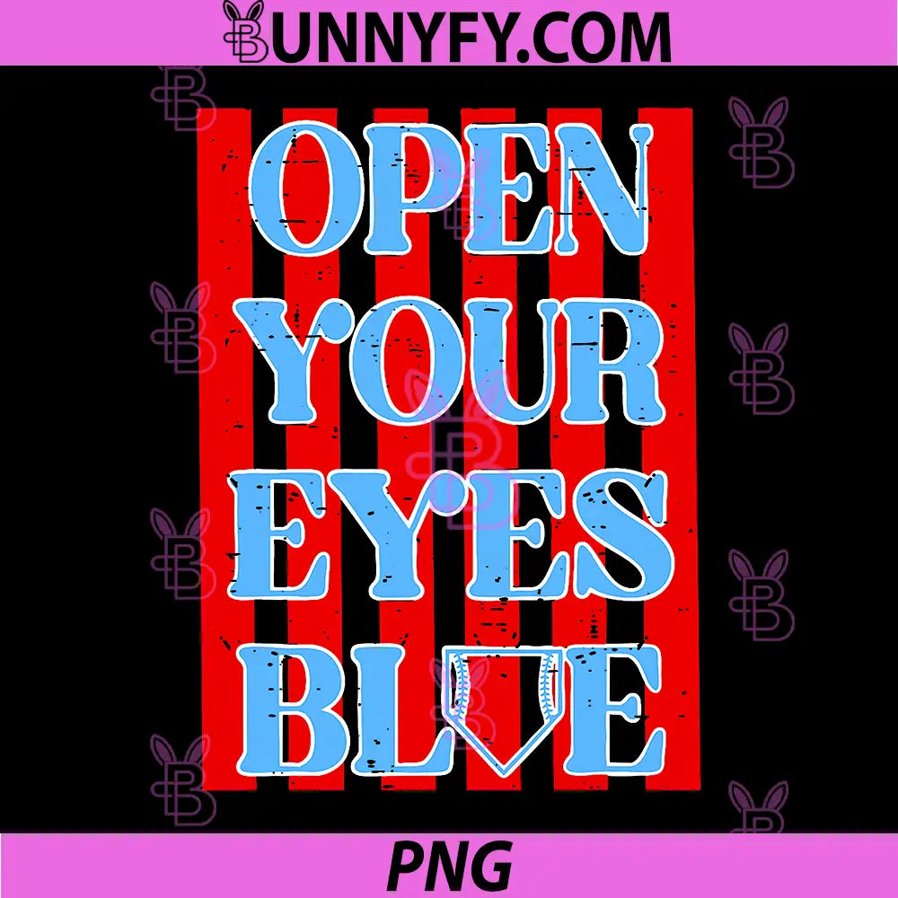 Cute Open Your Eyes Blue PNG, Hit The Dang Ball Game Day Baseball PNG