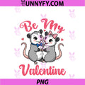 Cute Opossum Couple Hugging PNG, Be My Valentine Hearts Love PNG