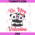 Cute Panda Couple Hugging PNG, Be My Valentine Hearts Love PNG