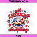 Cute Patriotic All American Dumpling PNG, 4th Of July PNG