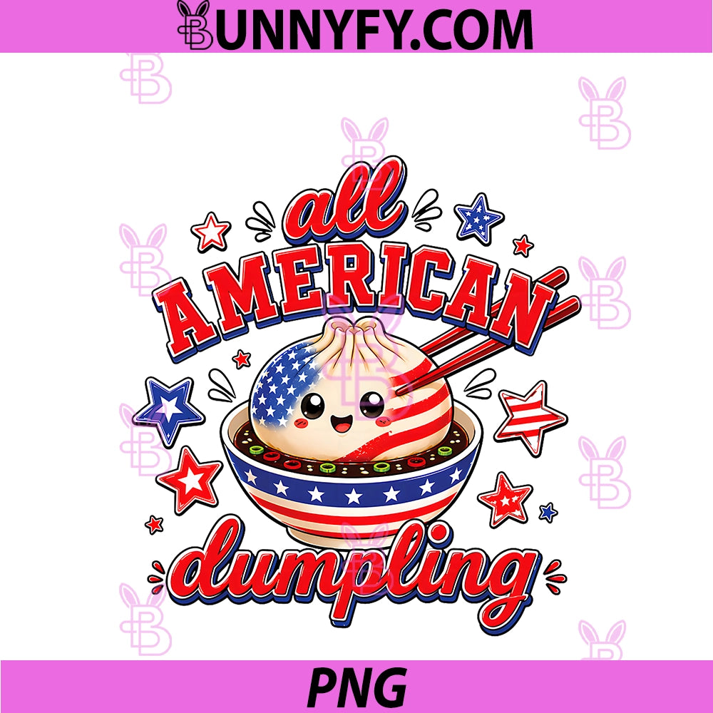 Cute Patriotic All American Dumpling PNG, 4th Of July PNG
