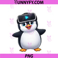 Cute Penguin PNG, Virtual Reality Gamer VR Fun PNG