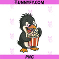 Cute Penguin Popcorn PNG, Movie Cartoon Fun PNG