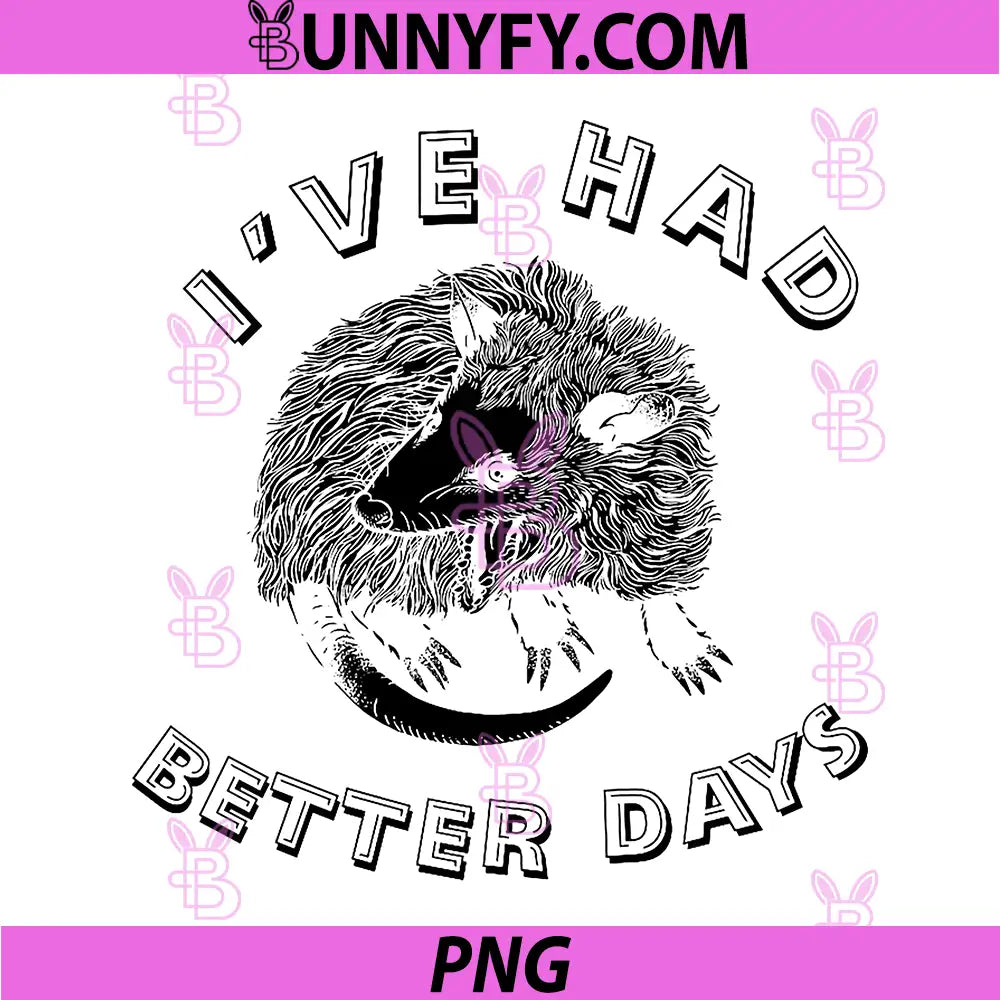Cute Possum Opossum PNG, Ive Had Better Days PNG, Humor Sarcasm PNG