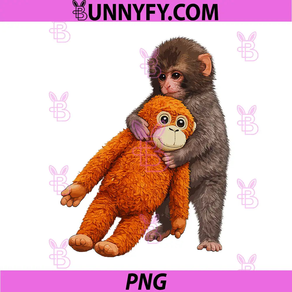 Cute Punch Baby Monkey 2026 PNG, Cute Monkey Love Humor Graphic PNG