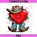 Cute Smiling Heart Cowboy PNG, Valentine Western Country Style PNG
