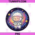 Cute Space Lamb Astronaut In Colorful PNG, Galaxy Universe PNG