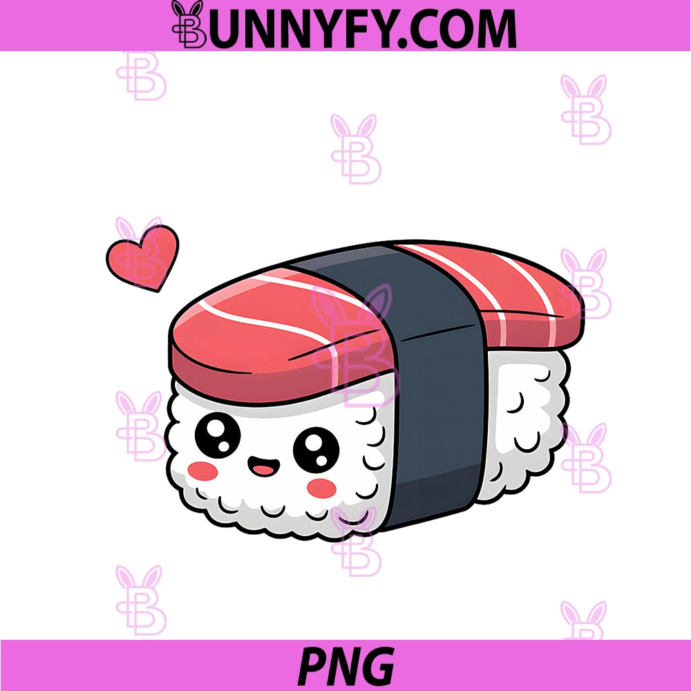 Cute Sushi Art PNG, Japanese Food Sushi Lover PNG
