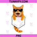 Cute Tabby Cat PNG, Pocket Funny PNG