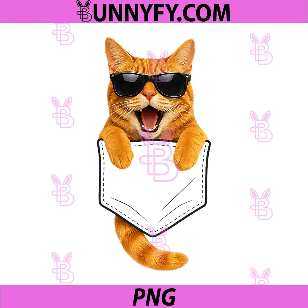 Cute Tabby Cat PNG, Pocket Funny PNG