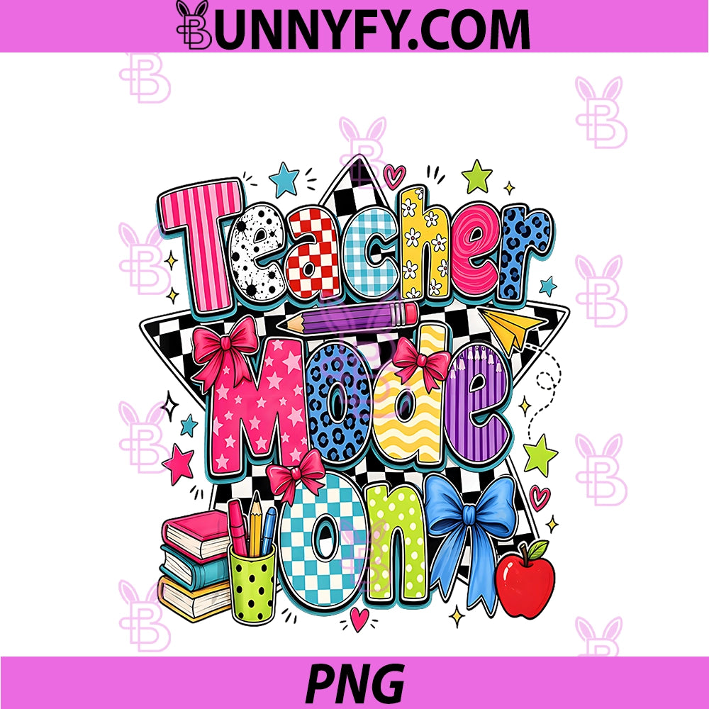 Cute Teacher Mode On Colorful Back To School Teacher Leopard PNG