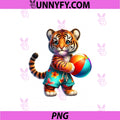 Cute Tiger Cub Beach Ball PNG, Summer Vacation PNG