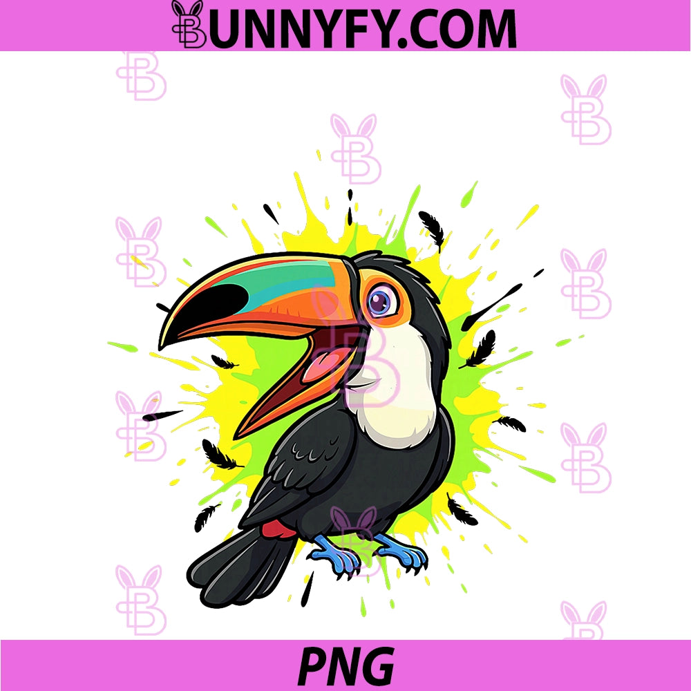 Cute Toucan Cartoon PNG, Tropical Jungle Bird PNG