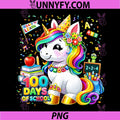 Cute Unicorn 100 Days of School PNG, Smarter 100th Day PNG