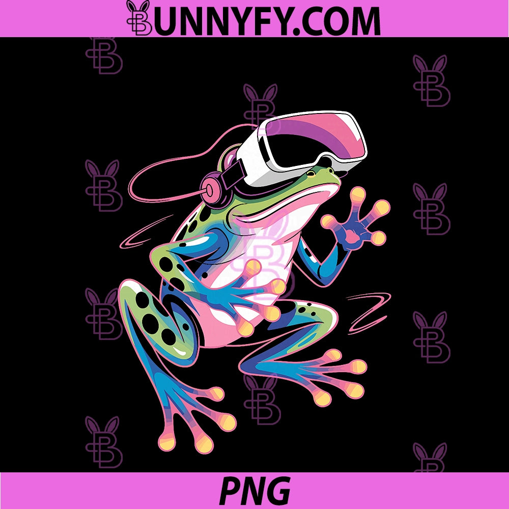 Cyber Frog Gamer PNG, With Virtual Reality Headset PNG