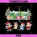 Merry Christmas Festive Cartoon Characters PNG, Cute Holiday Family Design PNG
