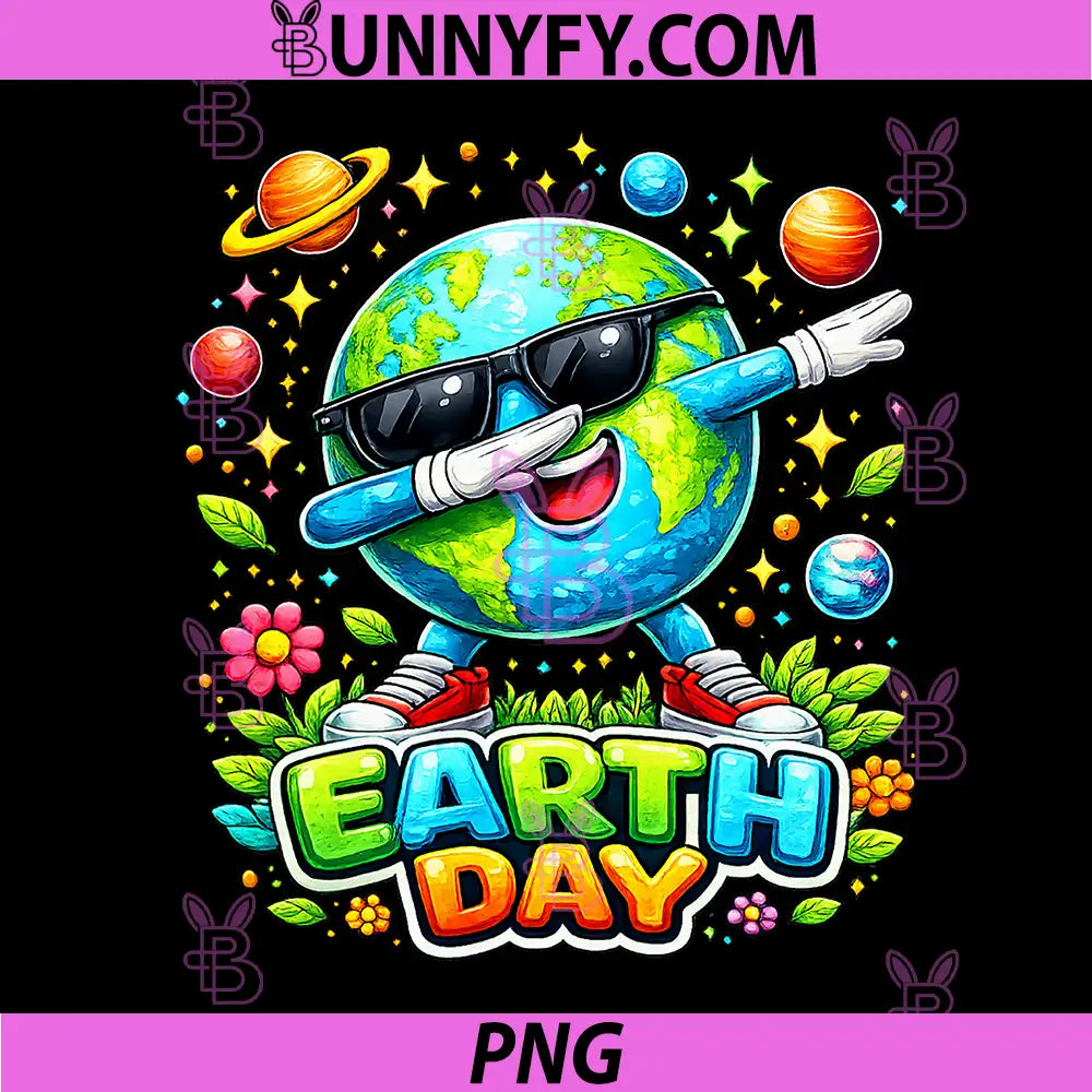 Dabbing Earth Day PNG, Funny Earth Day PNG