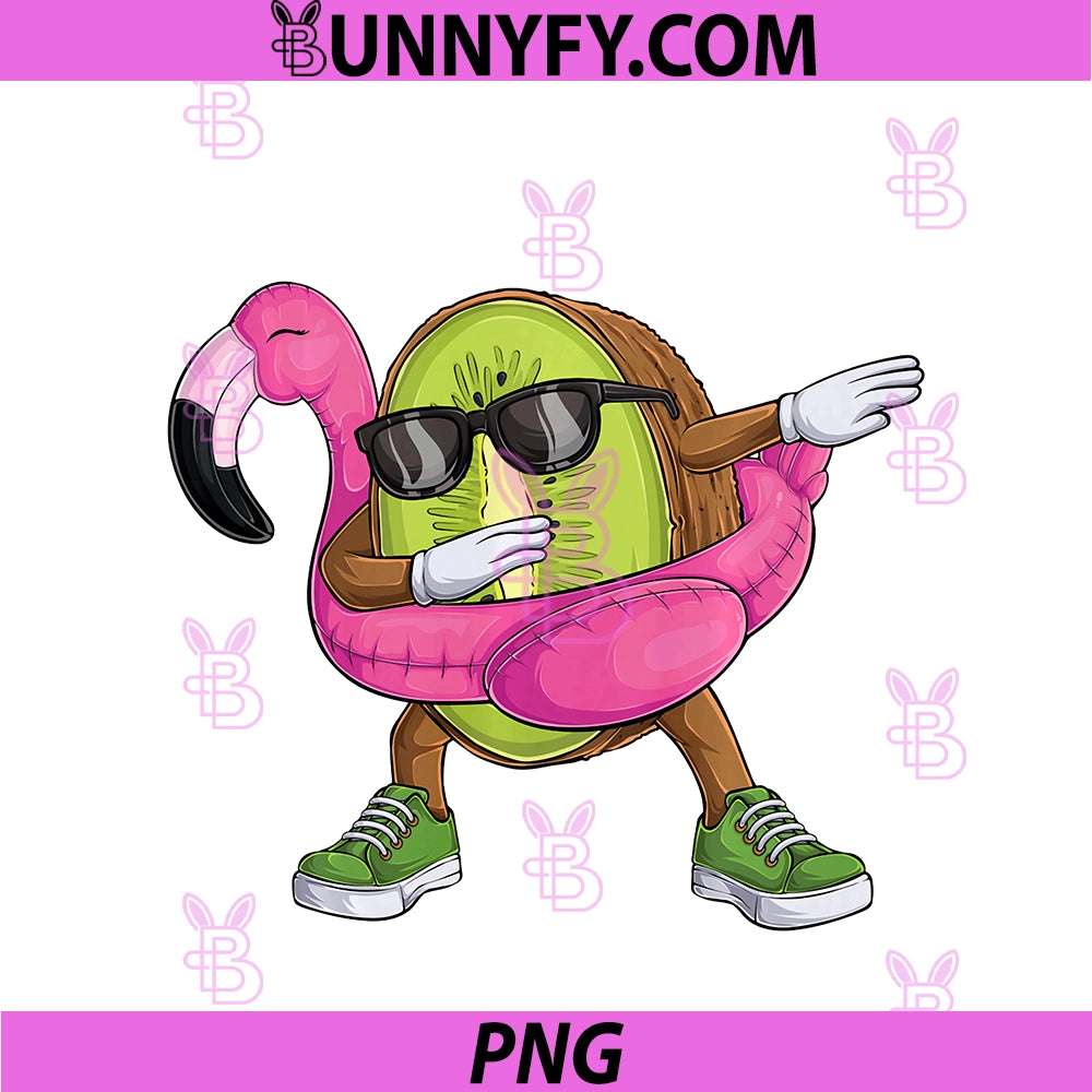 Dabbing Kiwi Fruit PNG, Flamingo Tropical Aloha Beach Hawaiian Performance PNG
