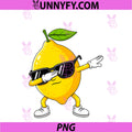 Dabbing Lemon Fruit PNG, With Sunglasses Lemon PNG