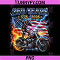 Dabbing Motorcycle Biker 250 Years PNG, American Anniversary PNG