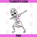 Dabbing Skeleton Nurse PNG, Halloween PNG