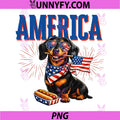 Dachshund Americas 250th PNG, Patriotic Dog Fireworks PNG