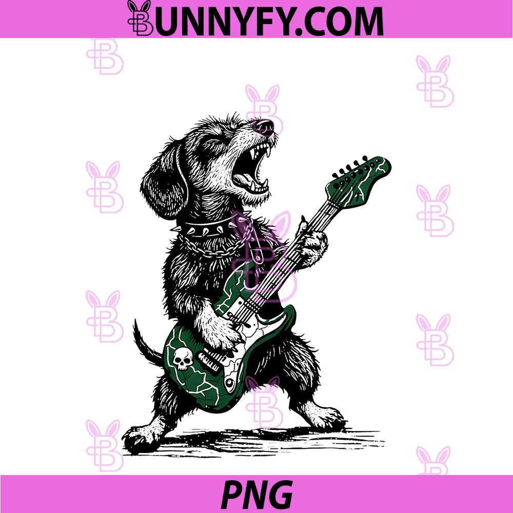 Dachshund PNG, Playing Guitar PNG