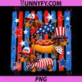 Dachshund Patriotic Weiner Dog PNG, American Flag Patriotic Day PNG