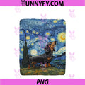 Dachshund Wiener Dog Howling At Moon PNG, Starry Night Van Gogh PNG