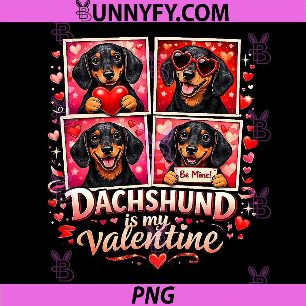 Dachshund is My Valentine PNG, Cute Dog Lover PNG
