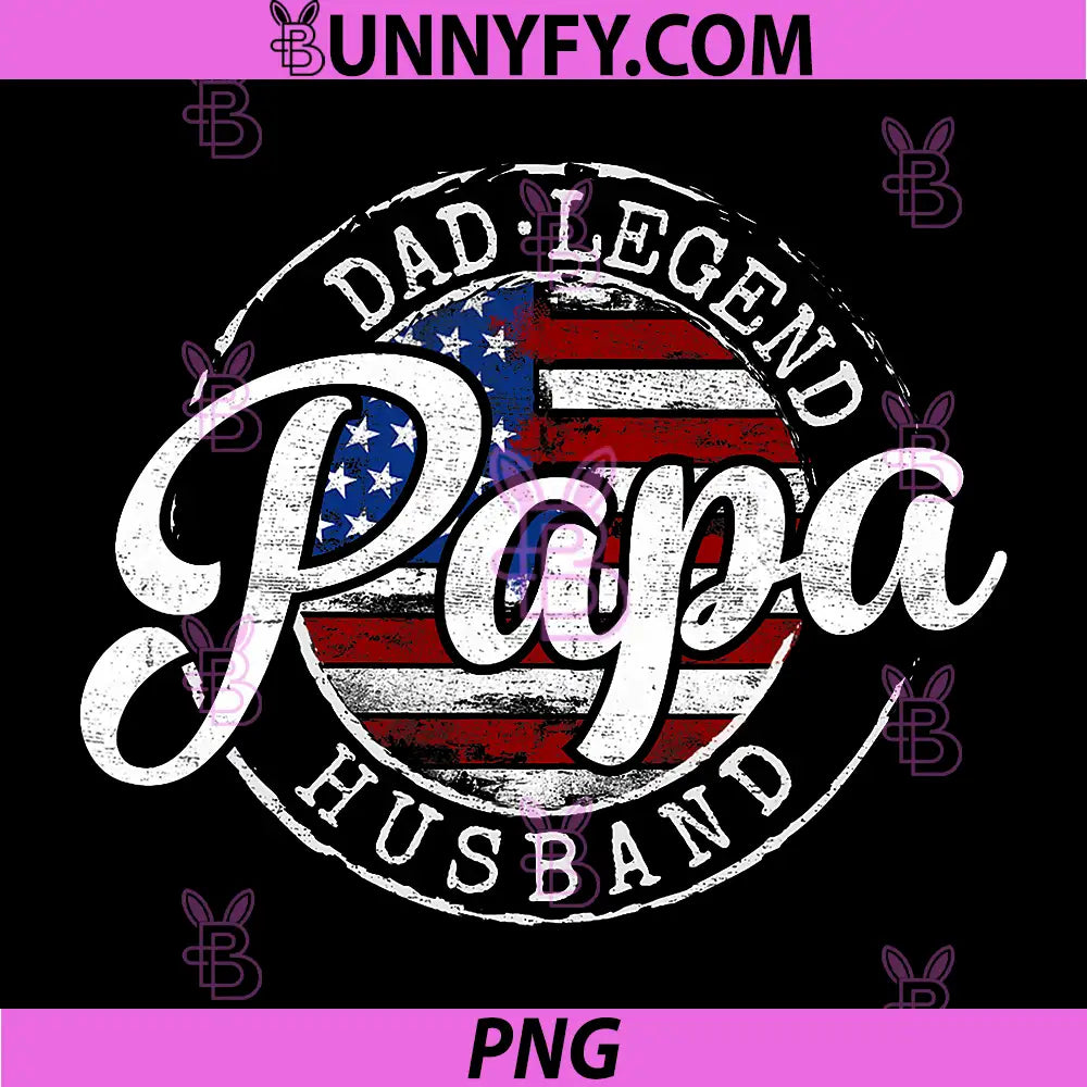 Dad Legend Papa Husband PNG, Vintage Stamp Fathers Day Daddy PNG
