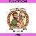 Dad’s Gym 2026 PNG, Building Futures & Biceps, Dad Father's Day PNG
