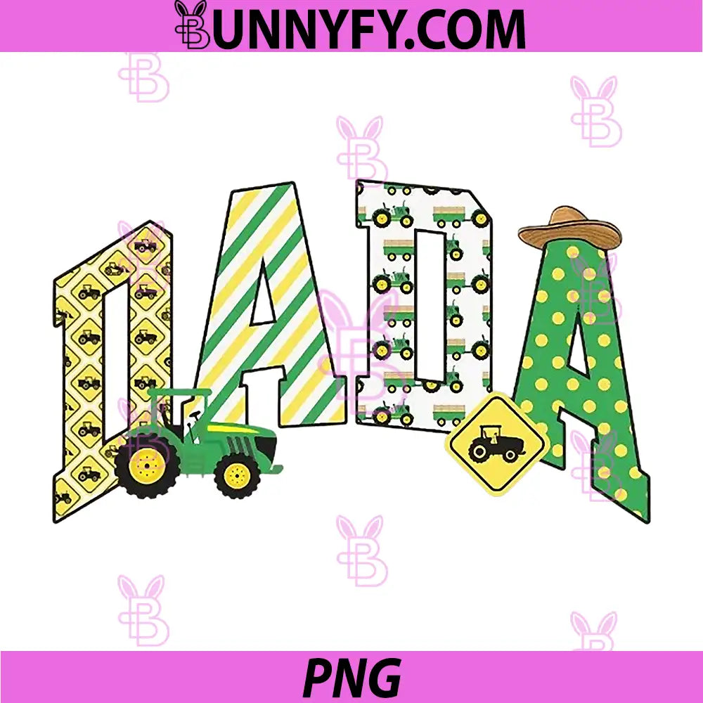 Dada of The Birthday PNG, Tractor Farm Trucks Family Party PNG