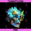 Daisy Flower Skull Art Abstract Colorful PNG, Graphic Daisy PNG