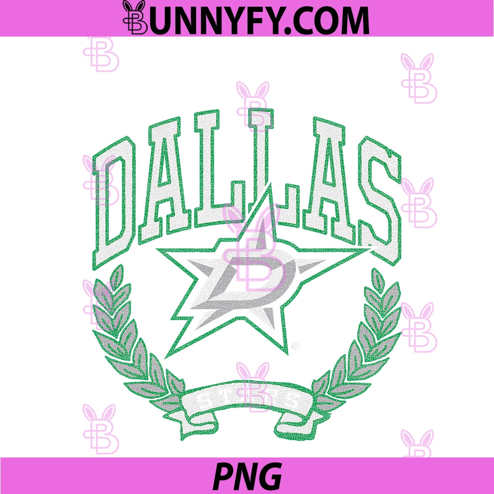 Dallas Stars Vintage PNG, Victory Black Officially Licensed PNG
