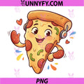 Dancing Headphones PNG, Pizza Slice Cute Cartoon PNG