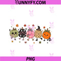 Dancing Kawaii Pumpkin Friends Spooky PNG, Season Fall Halloween PNG