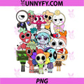 Dandy Cartoon Character Group PNG, Cute Game Style Sticker Clipart PNG