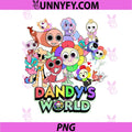 Dandys World Cute Cartoon Characters PNG, Colorful Game Style Art PNG