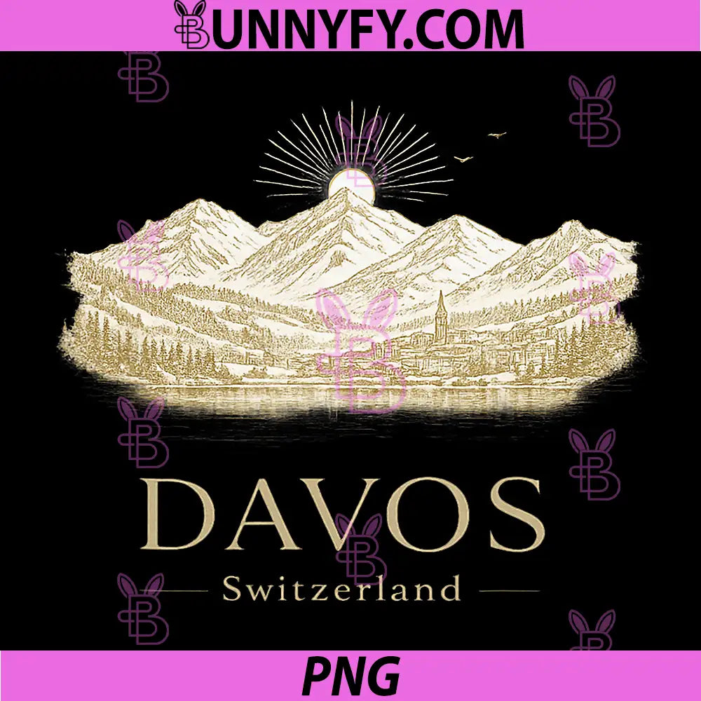 Davos Switzerland PNG, Souvenir Keepsake PNG