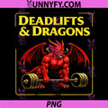 Deadlifts and Dragons Gym PNG, Nerd Deadlifts Dragons RPG Workout PNG