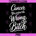 Dear Cancer You Picked The Wrong Bitch PNG, Breast Cancer PNG