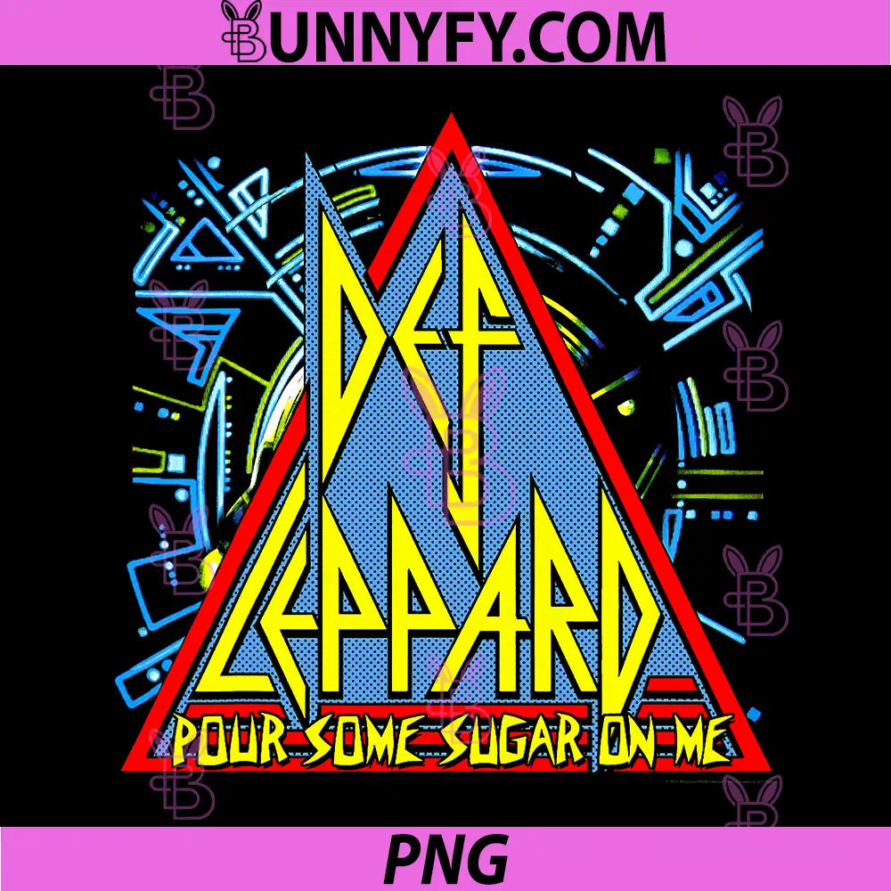 Def Leppard Sugar Rock Logo PNG, Pour Some Sugar On Me PNG